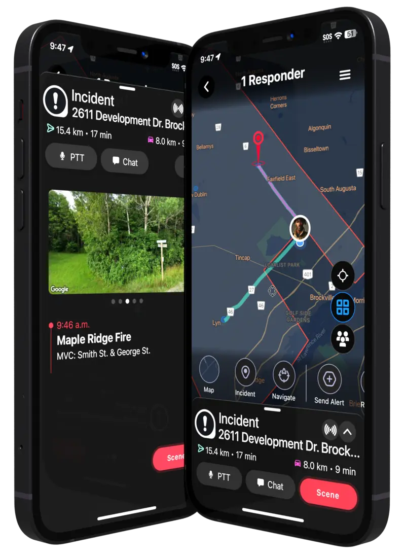 Real-time alerting — Who's Responding app screenshot