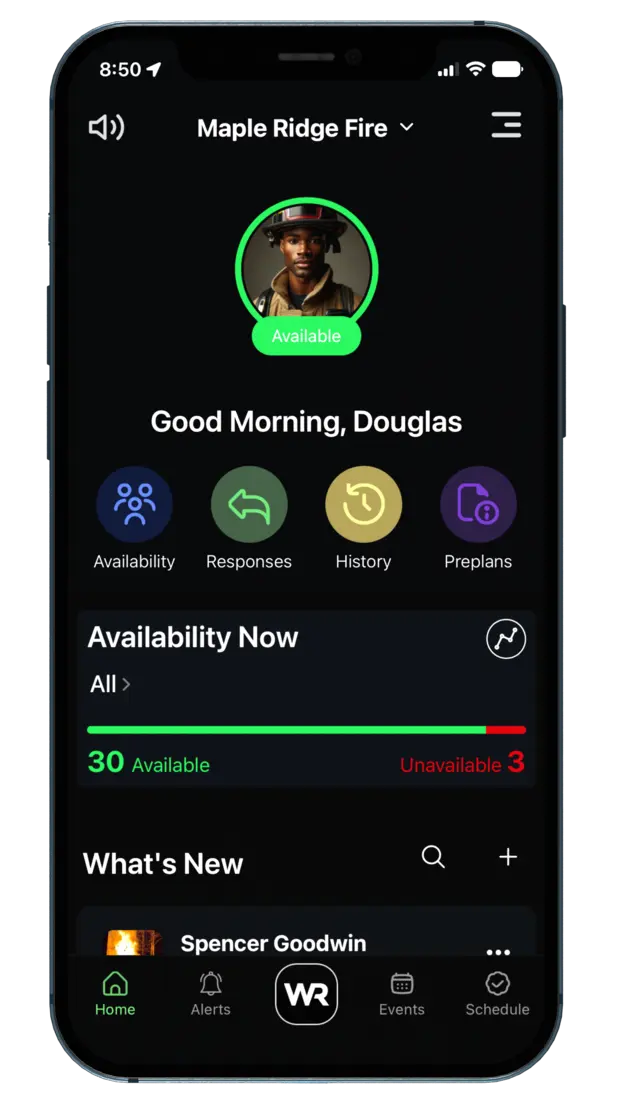 Radio playback — additional app view