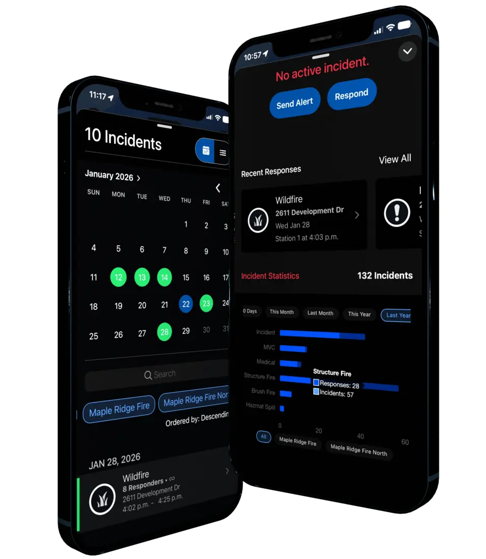 Radio playback — Who's Responding app screenshot