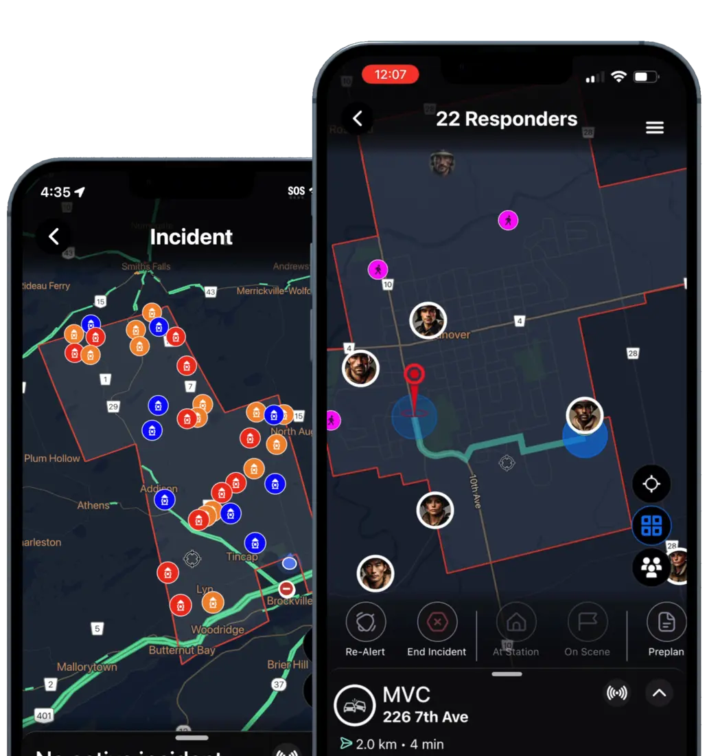 Mapping, rethought — Who's Responding app screenshot